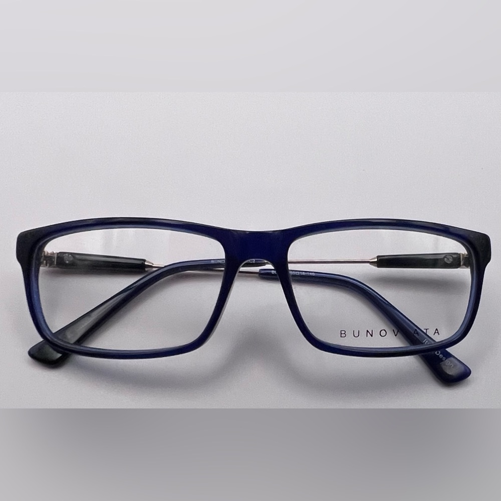 BUNOVIATA-B04133 SQUARE OPCL FRAME-Handmade Acetate-Spring Hinge-New/Old Stock